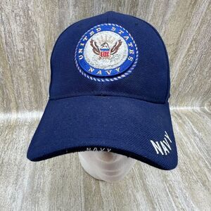 United‎ States Navy Hat Cap Adjustable Snapback Navy Blue Military